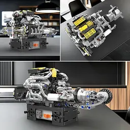 Конструктор Mould King Mking Двигун і коробка передач Turbocharged PAG V8 (10207) [161097] - мініатюра 4