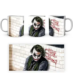 Кухоль GeekLand Джокер Joker Сидить у стіни JK.02.450 330 мл білий - мініатюра 3