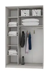 Шафа-купе дводверна MebelStar Стандарт AL 2ДСП 150x60x240 см Аляска сірий (MBS-3650) - мініатюра 2