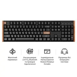 Клавіатура бездротова Keychron K10 HE Magnetic Switch Black RGB (K10H-F1-UA) - мініатюра 8
