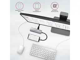 Мультипортовий адаптер AXAGON SuperSpeed Combo 5in1 Grey (HMC-5) - мініатюра 8