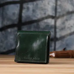 Компактний гаманець у два складення з натуральної гладкої шкіри GRANDE PELLE 9,5х10х2 см acs0029665 - мініатюра 10