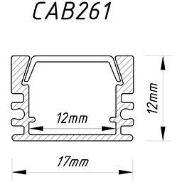 Профіль для світлодіодної стрічки Feron CAB261 (10266) - мініатюра 2