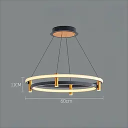 Підвісна LED-люстра Art 3016/600 BK+GD - мініатюра 3