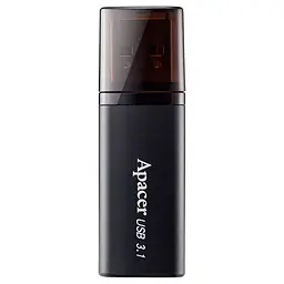 Флеш-накопичувач Apacer 128GB USB 3.1 AH25B Black (AP128GAH25BB-1) - мініатюра 1