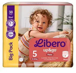 Підгузки трусики Libero Up&Go 5 (12-18 кг), 38 шт. (75058) - мініатюра 2