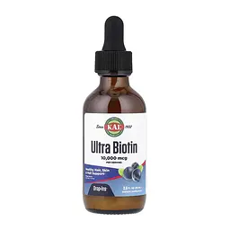 Біотин KAL 10000 мкг (Ultra Biotin) - 59 мл, ягідний мікс, для волосся, шкіри та нігтів