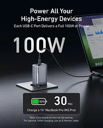 Мережевий зарядний пристрій GaNPrime Charger - 100W Anker teh0026812 - мініатюра 2