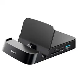 Док-станция Baseus Mate Docking Type-C mobile phone intelligent HUB docking station Black CAHUB-AT01 - мініатюра 4