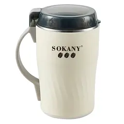 Електрична кавомолка Sokany SK-04024 для дому 300Вт роторний подрібнювач кавових зерен Білий - мініатюра 3