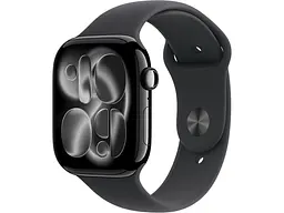 Смарт-годинник Apple Watch Series 11 GPS 46mm Jet Black Alu. Case w. Black S. Band - S/M (MEUW4)