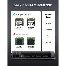 Кишеня зовнішня Ugreen SSD M.2 (NVME) M-KEY 3.1 GEN2 CM400 (10902) - мініатюра 2