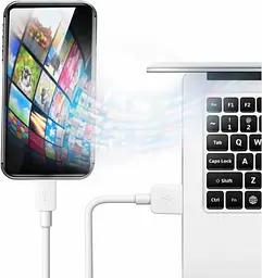 Кабель USB 2.0 AM-micro BM, 1.0 м, білий, USB08-01M Defender - мініатюра 5