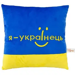 Подушка TIGRES Я - українець 32*32*1см синій арт.ПШ-0166