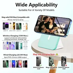 Портативний ЗП Power Bank JJT-A27-1 Gradient PD20W+QC 22.5W з БЗП 10000 mAh White / Green - мініатюра 6