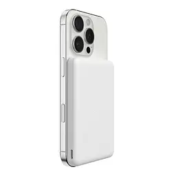 Портативний акумулятор із бездротовою зарядкою Power Bank Belkin Slim Magnetic 5000 White - мініатюра 2