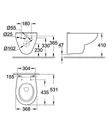 Підвісний унітаз Grohe Bau 39427000, Білий - мініатюра 12