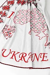 Плед Прованс Вишиванка 100х150 см білий з червоним (27842) - мініатюра 5