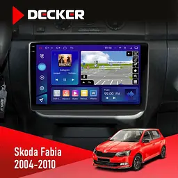 Штатна магнітола Skoda Fabia 2007-2014 Decker D10-009 4x64, DSP, 4G, 2k Decker (НФ-00008406)