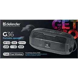 Акустична система Defender G36 5Вт FM/microSD/USB Black (65036) - мініатюра 7