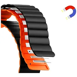 Ремінець до смарт-годинника Drobak Silicone Magnetic Link для Apple Watch All Series 38/40/41mm Starlight orange (898924) - мініатюра 2
