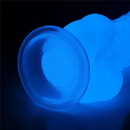 Фалоімітатор що світиться в темряві Lumino Play 8.5" 21.5 см синій - мініатюра 8