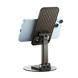 Настільний тримач XO C108 Small Disc Rotating 360° Metal Phone Holder Чорний - мініатюра 6