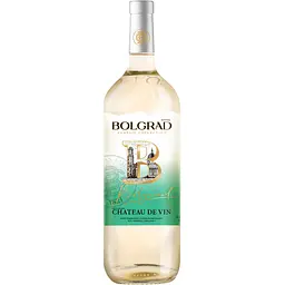 Вино Bolgrad Chateau de Vin, біле, напівсолодке, 9-13%, 1,5 л (830271)