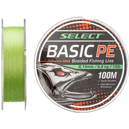 Шнур Select Basic PE 100m Light Green 0.16mm 18lb/8.3kg (1870.27.50)
