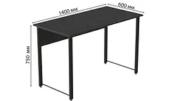 Комп'ютерний стіл Курт 75x140x60 чорний ДСП Сосна Кембра 16мм FRD-103922 - мініатюра 8