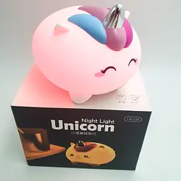 Силіконовий дитячий нічник Єдиноріг 7 LED акумуляторний USB світильник іграшка 3D TOYS LAMP