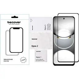 Захисне скло BeCover для Tecno Spark 30 (KL6) Black (712500) - мініатюра 2
