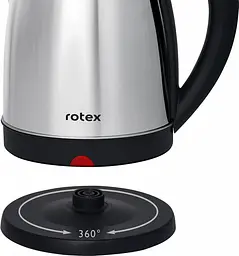 Електрочайник 1500Вт з нержавіючої сталі ROTEX RKT09-A  1,8л Металік/чорний - мініатюра 4