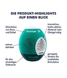 Мастурбатор яйце Satisfyer Egg Single Naughty білий - мініатюра 3