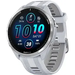 Спортивний годинник Garmin Forerunner 965 Titanium Bezel w. Whiteston Case and Whiteston/Powder Gray S. Band (010-02809-01/11)