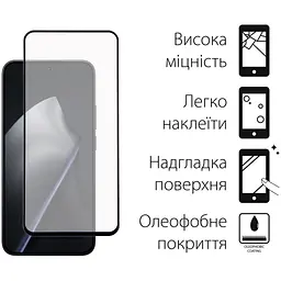Скло захисне Dengos Full Glue Xiaomi 15T/15T Pro Black (TGFG-430) - мініатюра 2