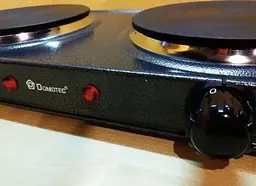 Електроплита Domotec MS-5822 — дискова настільна плита на 2 конфорки, 2000 Вт - мініатюра 4