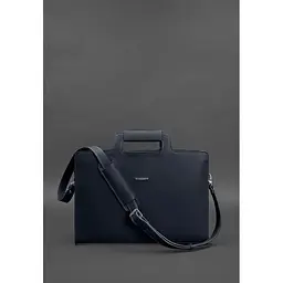 Сумка для ноутбука та документів BlankNote Жіноча шкіряна 15 Dark Blue (BN-BAG-36-navy-Blue) - мініатюра 4