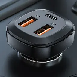 АЗП Acefast B9 PD36W+QC4.0 total 66W (2USB-A/1C) Black - мініатюра 4