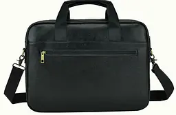 Чоловіча сумка з натуральної шкіри Tiding Bag Чорна (SA25-1131A) - мініатюра 2