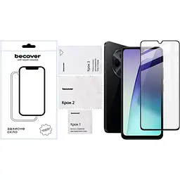 Скло захисне BeCover Xiaomi Redmi 14C 4G / Poco C75 Black (712320) - мініатюра 3