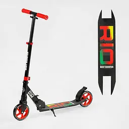 Самокат Best Scooter Rio 68-89х54.5 см Червоно-чорний 000283542 - мініатюра 3