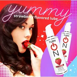 Їстівний лубрикант Wet Turn On Yummy Strawberry Flavored Lube 118 мл - мініатюра 3