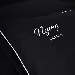 Простирадло MirSon Ranforce Elite 16-9000 Black Stone "Flying" 220x240 см чорне (2200008700676) - мініатюра 5