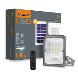 LED прожектор автономний Videx 600Lm 5000K (25742-000)