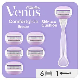 Станок для гоління жіночий (бритва) Venus ComfortGlide Breeze з 6 змінними картриджами - мініатюра 2