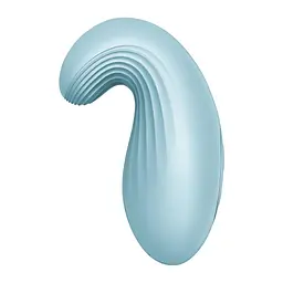 Вібратор Satisfyer Dipping Delight Light Blue, 2 мотори, гнучкий кінчик - мініатюра 4