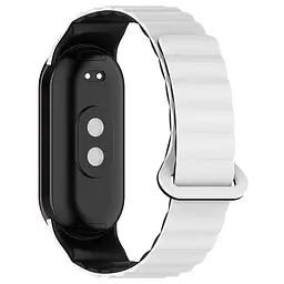Ремінець Dual-color Magnetic для Xiaomi Mi Band 9/8/10 White / Black - мініатюра 2