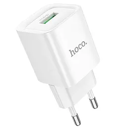 МЗП Hoco C145A Charm QC3.0 18W (1USB-A) White - мініатюра 4