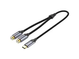 Перехідник Vention USB Type-C - 2 RCA 0.5 м Black (BGVHD)